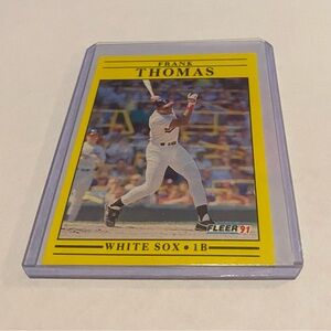 Frank Thomas 1991 Fleer Baseball Card Vintage Collectible Chicago White Sox
